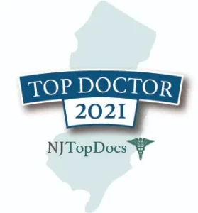 NJ Top Docs Top Doctor 2021 award badge recognizing Medicor Cardiology physicians