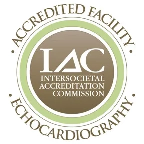IAC Accredited Facility seal for Echocardiography awarded to Medicor Cardiology