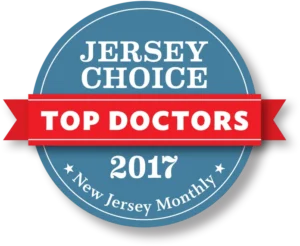 Jersey Choice Top Doctors 2017 badge from New Jersey Monthly awarded to physicians at Medicor Cardiology