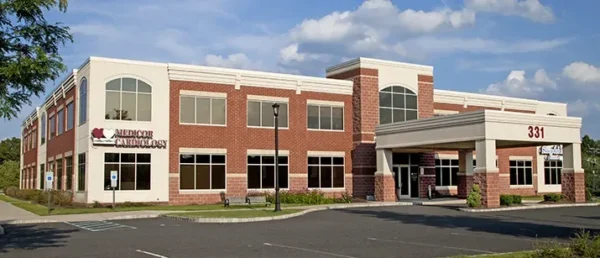 Medicor Cardiology Hillsborough office building entrance in Hillsborough, New Jersey