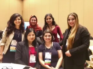 Dr. Rachana Kulkarni with fellow physicians at the American College of Cardiology conference