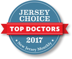 New Jersey Monthly Jersey Choice Top Doctors 2017 award badge
